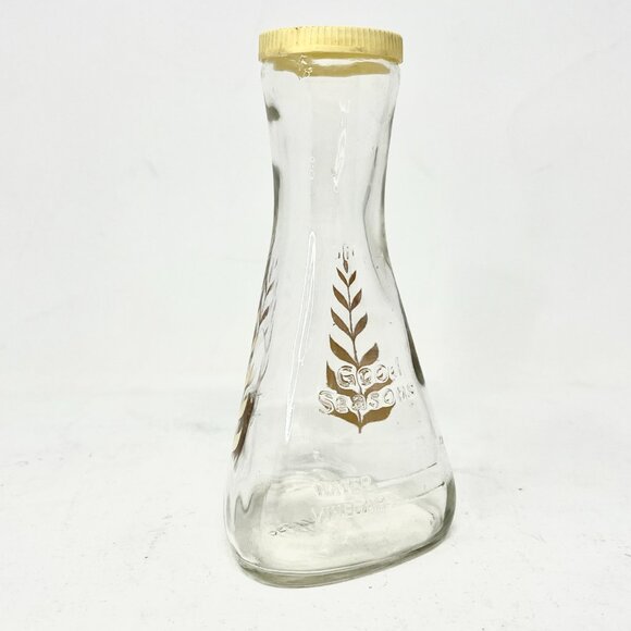 Vintage MCM Good Seasons Salad Dressing Triangular Glass Bottle Cruet - Picture 4 of 11